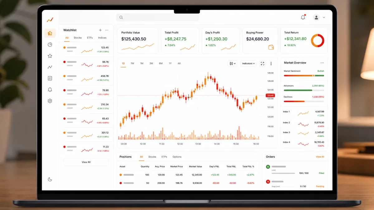 Luna Rendisto — dashboard della piattaforma di trading