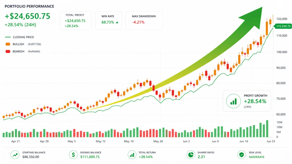 Luna Rendisto — grafico di crescita dei profitti